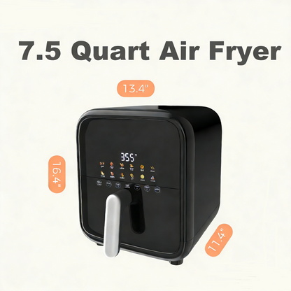 Air Fryer 7.5QT, Digital Touch Screen, Visible Window