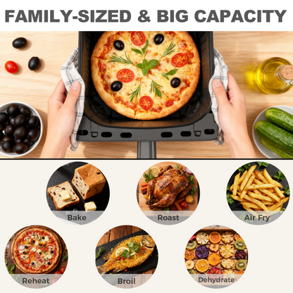 Air Fryer 7.5QT, Digital Touch Screen, Visible Window